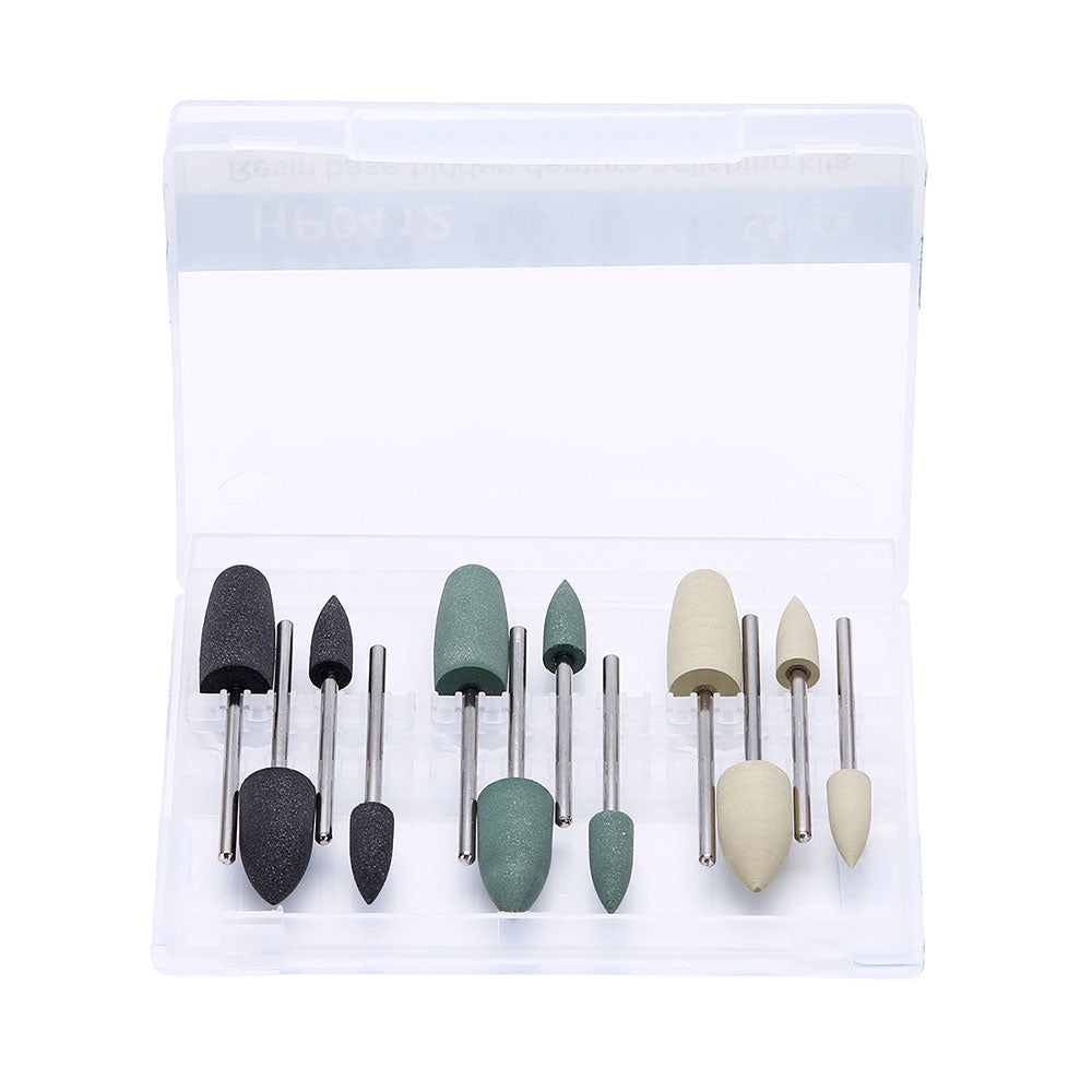 Dental Diamond Burs Hidden Resin Base Polishing Kit for Low Speed HP 0412 12pcs/Box-azdentall.com