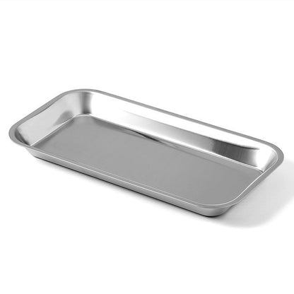 Dental Metal Trays Stainless Steel Medical Surgical Lab Instrument Tools Trays 8.85" x 4.64" x 0.79" - azdentall.com