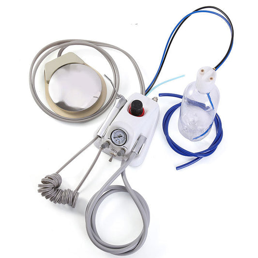 Portable Dental Turbine Unit 3 Way Syringe Work with Air Compressor 4 Holes - azdentall.com