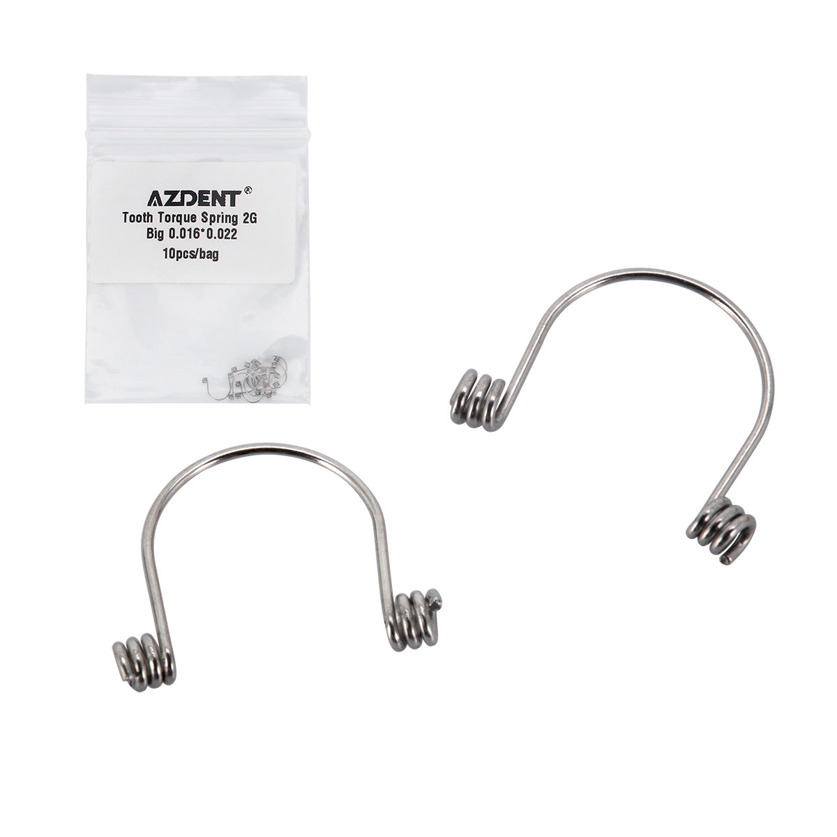 AZDENT Tooth Torque Rectangular Spring 2G Big 0.016*0.022 10pcs/Bag - azdentall.com