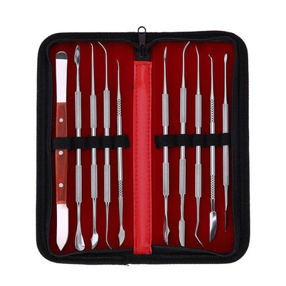 Dental Spatula Plaster Knife Practical Stainless Steel Versatile Teeth Wax Carving Tool Set 10pcs/Kit-azdentall.com