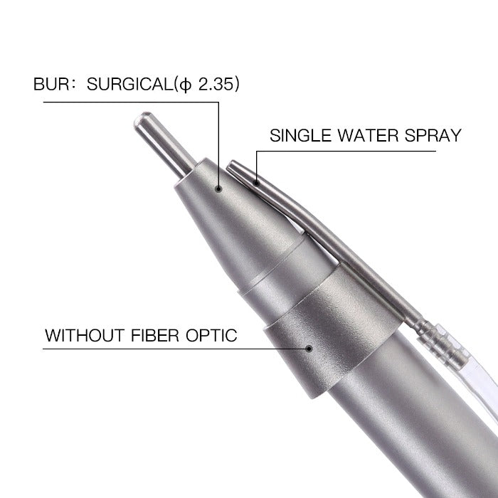 Dental 1:1 20 Degree Surgical Low Speed Contra Angle Handpiece Straight Head - azdentall.com