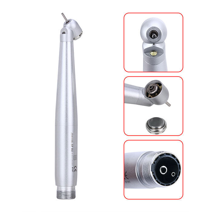 Dental High Speed Handpiece 45 Degree Standard Head Push Button E-Generator LED 2/4 Hole-azdentall.com