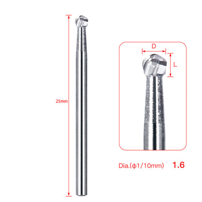 Dental FG #6 SL Surgical Length Round 25mm Carbide Burs 6pcs/Box-azdentall.com