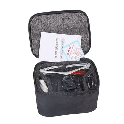 Dental Loupe 3.5X Magnification Surgical Binocular Magnifier with 3W LED Headlight