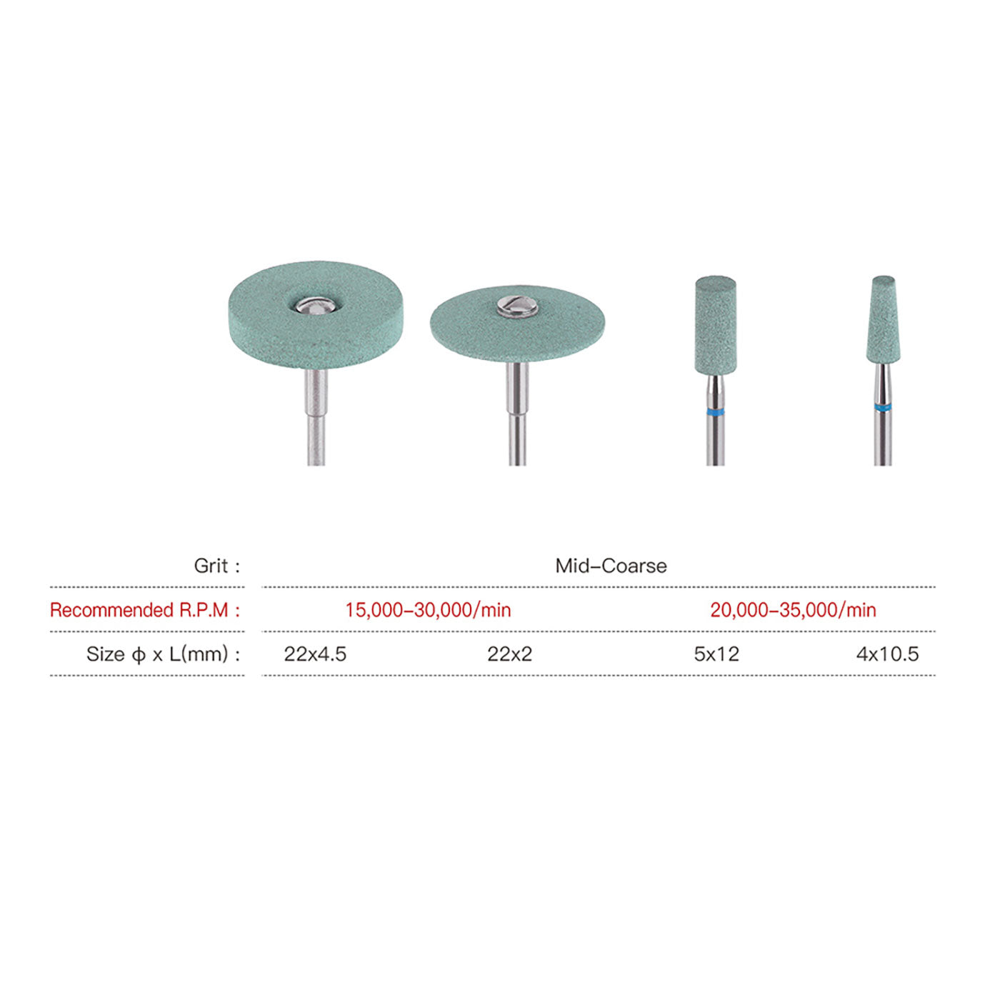 AZDENT Dental Polishing Lab Ceramic Diamond Grinder Blue-azdentall.com