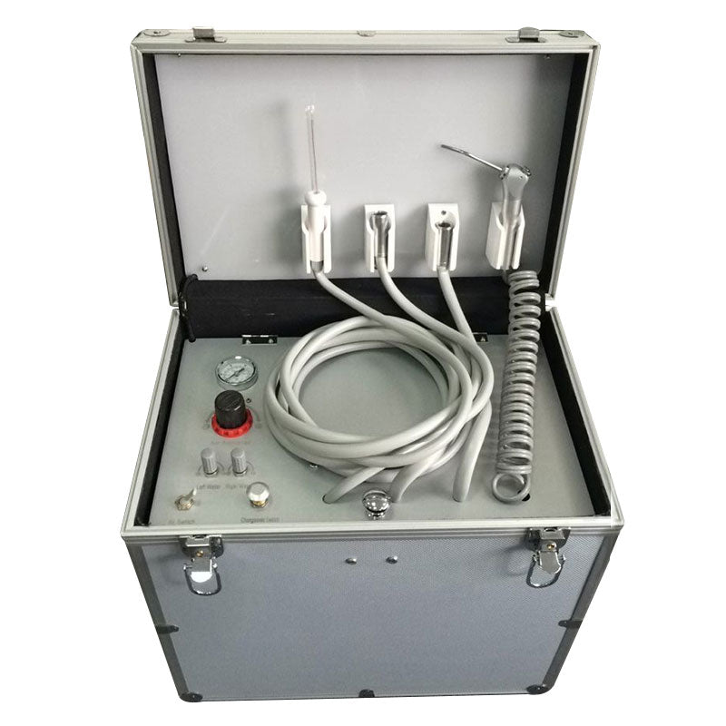 Portable Dental Turbine Machine Dental Delivery Unit Suction System 2/4 Holes