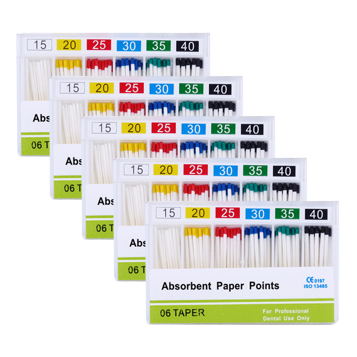 Absorbent Paper Points #15-40 Taper Size 0.06 Color Coded 7 Models 100/Box-azdentall.com