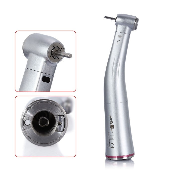 Dental 1:5 Increasing Electric Fiber Optic Contra Angle Handpiece Internal Four Way Spray