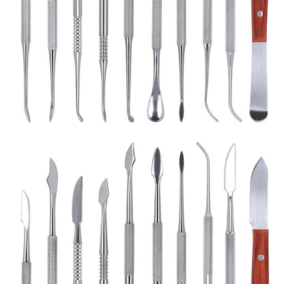 Dental Spatula Plaster Knife Practical Stainless Steel Versatile Teeth Wax Carving Tool Set 10pcs/Kit-azdentall.com