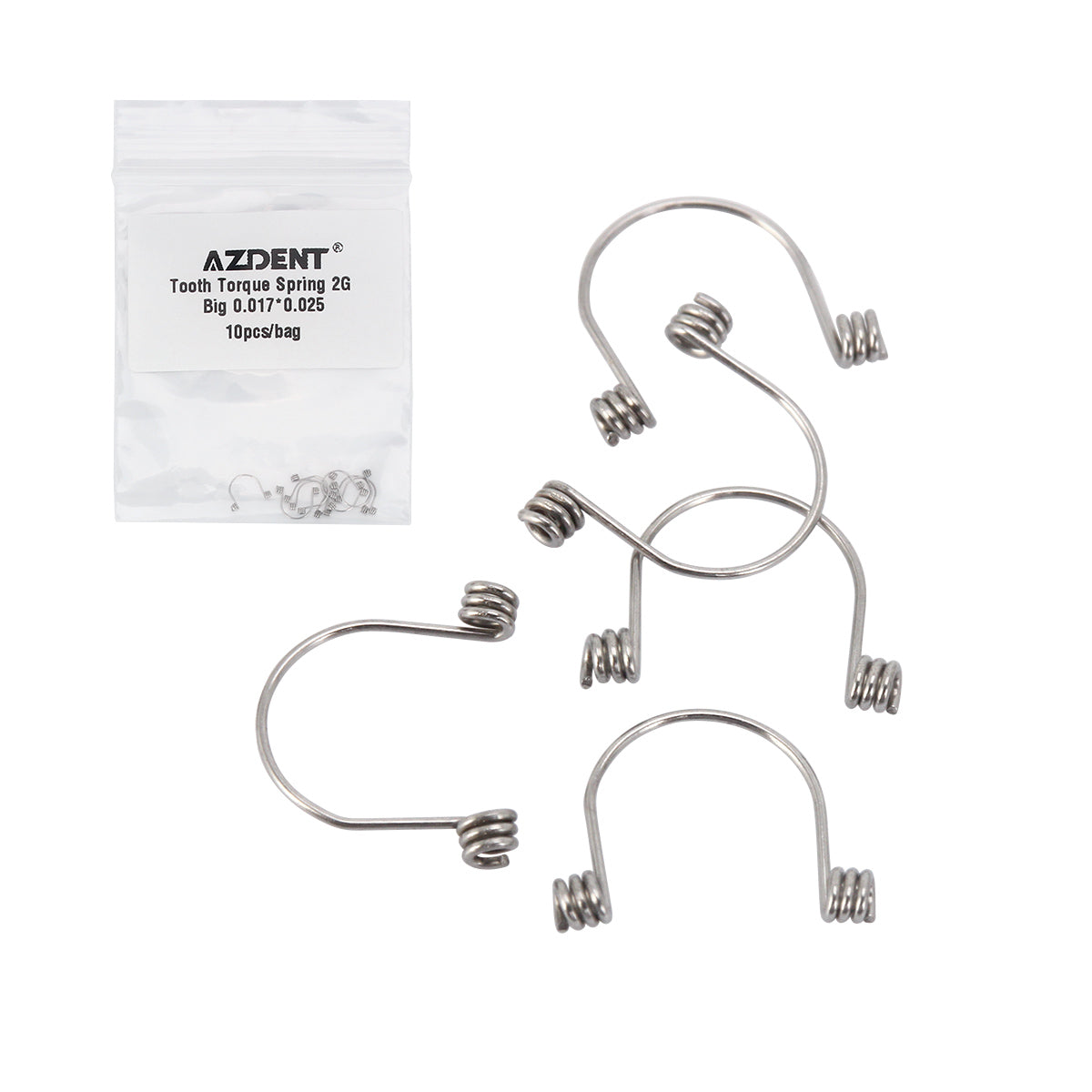 AZDENT Tooth Torque Rectangular Spring 2G Big 0.017*0.025 10pcs/Bag - azdentall.com