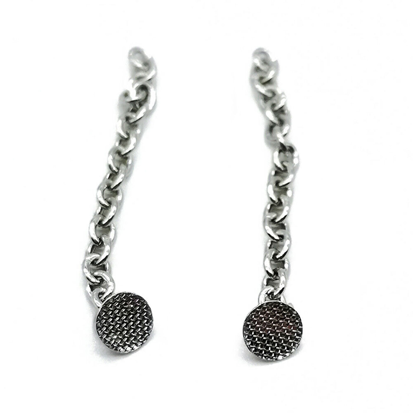 AZDENT Dental Traction Button Chain Silver Round 2pcs/Bag - azdentall.com