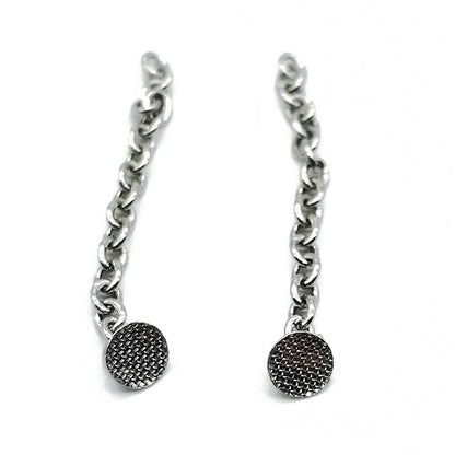 AZDENT Dental Traction Button Chain Silver Round 2pcs/Bag - azdentall.com