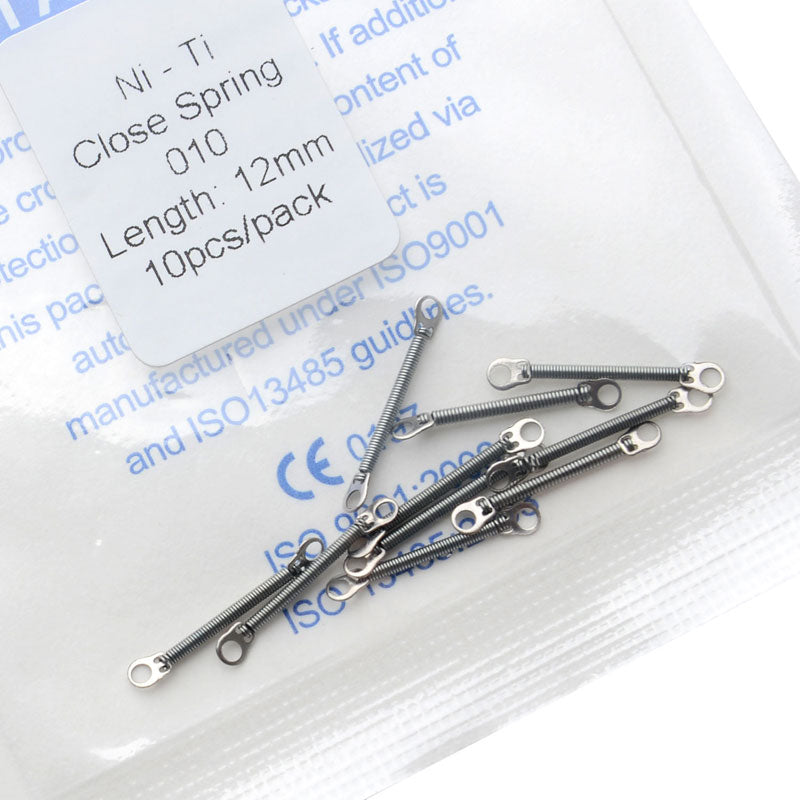 AZDENT Dental Orthodontic Accessory Closed Coil Spring 0.010 12mm 10pcs/Bag - azdentall.com