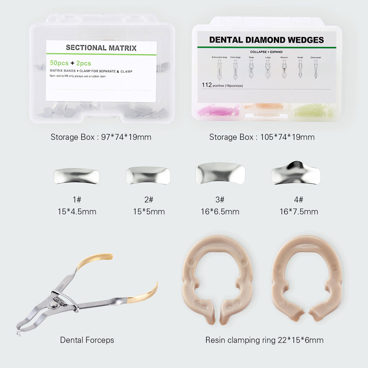 Dental Sectional Contoured Metal Matrices Matrix Refill F2