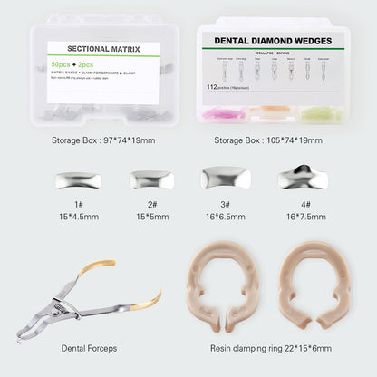 Dental Sectional Contoured Metal Matrices Matrix Refill F2