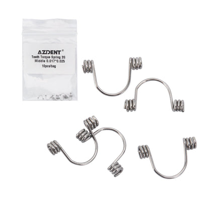 AZDENT Tooth Torque Rectangular Spring 2G Middle 0.017*0.025 10pcs/Bag