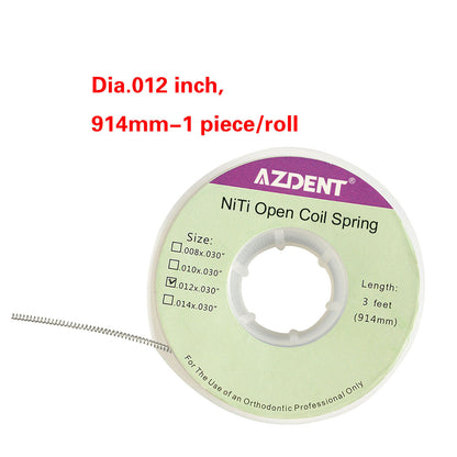 AZDENT Dental Open Coil Springs Niti 0.012*0.030 1pc/Roll - azdentall.com