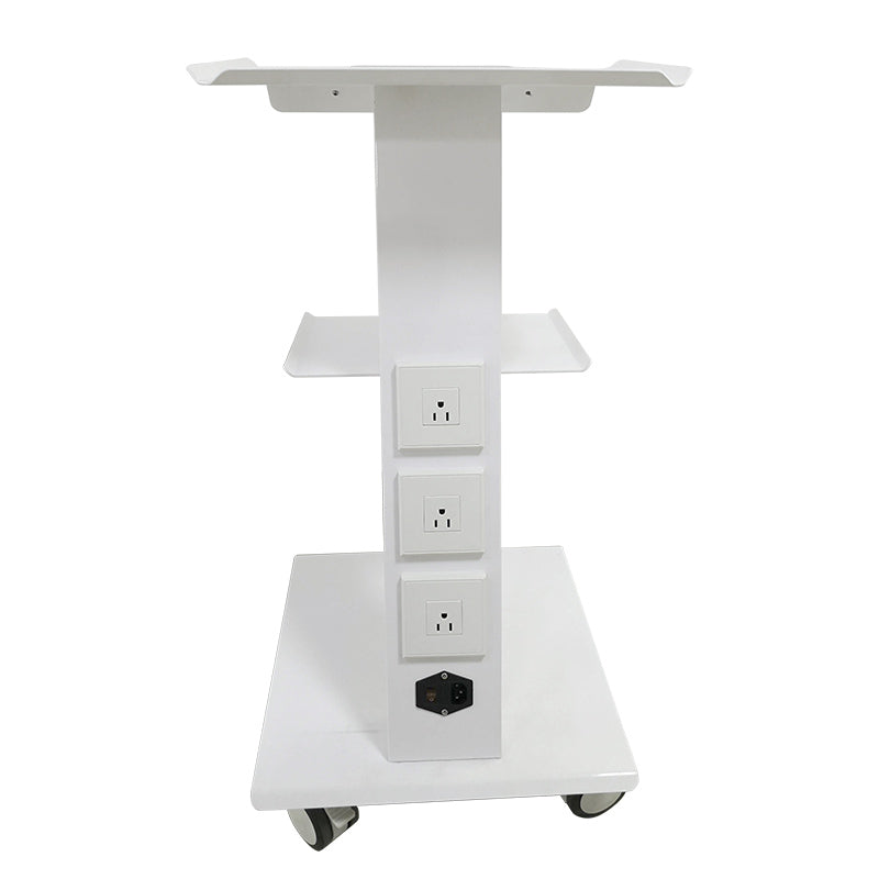 AZDENT Dental Mobile Cart Metal Built-in Socket Three Layers