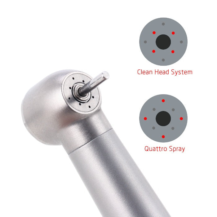 AZDENT High Speed Handpiece Standard Head Push Button Ceramic Four Way Spray - azdentall.com