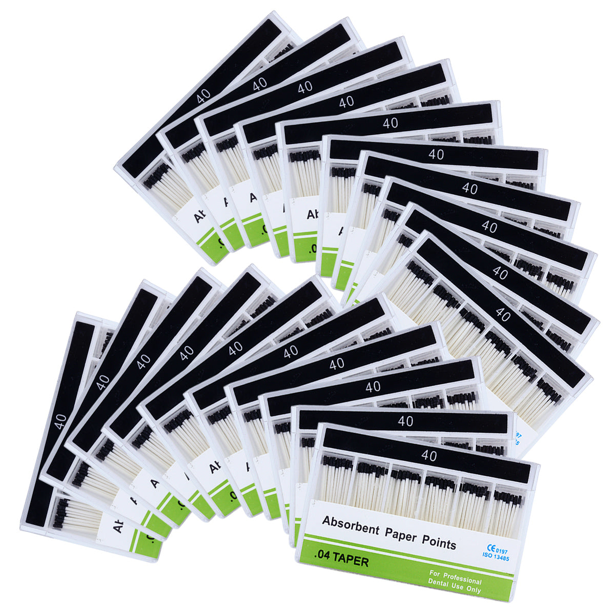 Absorbent Paper Points #15-40 Taper Size 0.04 Color Coded 7 Models 100/Box-azdentall.com