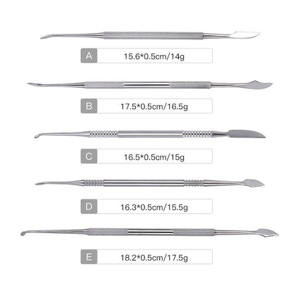 Dental Spatula Plaster Knife Practical Stainless Steel Versatile Teeth Wax Carving Tool Set 10pcs/Kit-azdentall.com