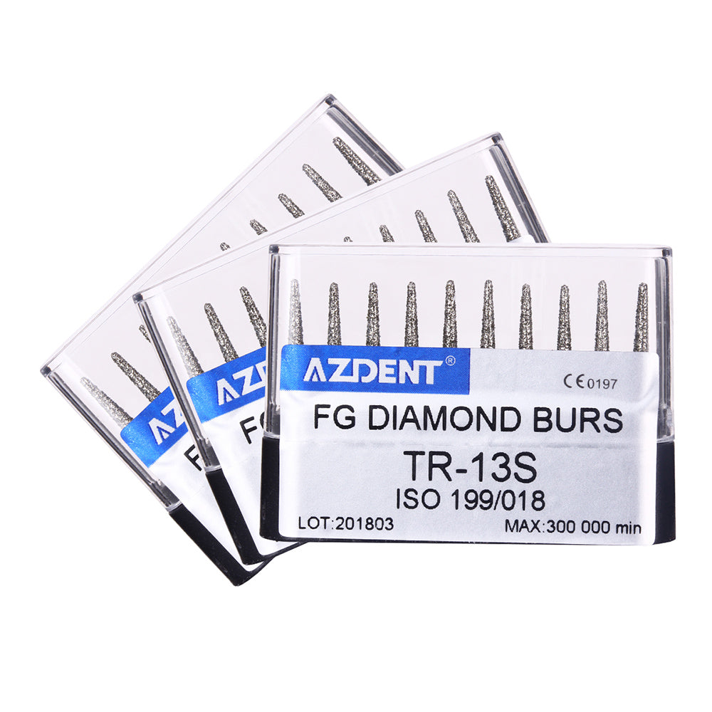 AZDENT FG Diamond Burs TR-13S 10pcs/Box-azdentall.com