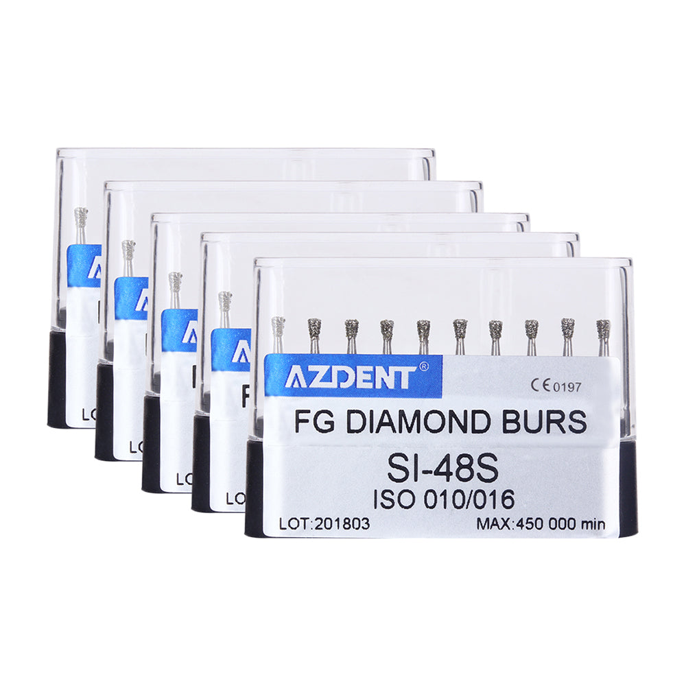 AZDENT FG Diamond Burs SI-48S 10pcs/Box-azdentall.com