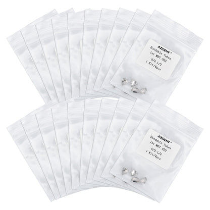 20 Bags AZDENT Dental Orthodontic Bondable Tube 1st Molar Non-Convertible MBT 0.022 U2L2 4pcs/Bag - azdentall.com