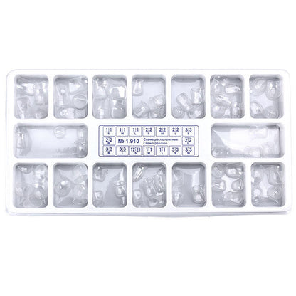 Dental Anterior Transparent Crowns for Aldult № 1.910 64Pcs/Box-azdentall.com