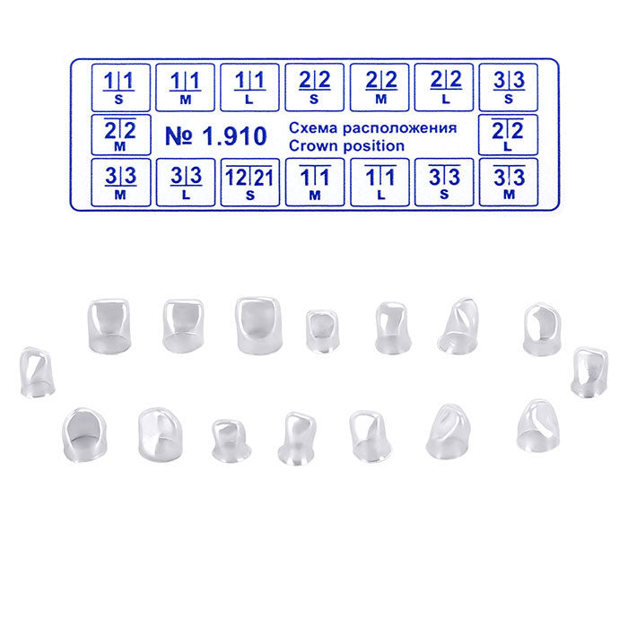 Dental Anterior Transparent Crowns for Aldult № 1.910 64Pcs/Box-azdentall.com