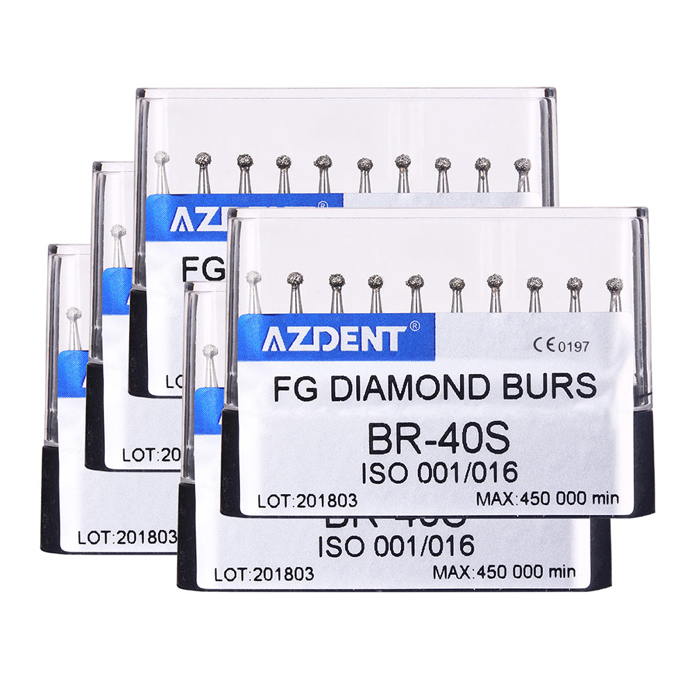 AZDENT FG Diamond Burs BR-40S 10pcs/Box-azdentall.com