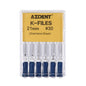 AZDENT Dental Hand K-Files Stainless Steel 21mm #15-80 6p/Pk 9 Color-azdentall.com