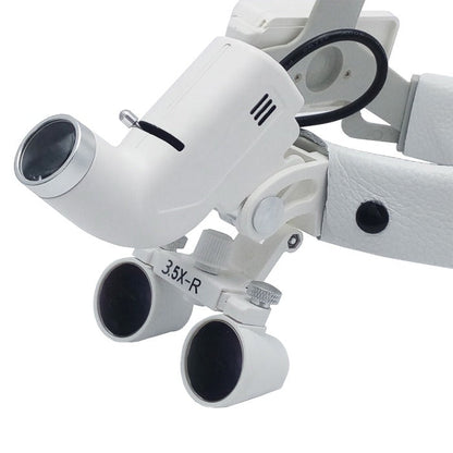 Dental Loupe Headband 3.5X Magnification Surgical Binocular Loupes With 5W LED Headlight