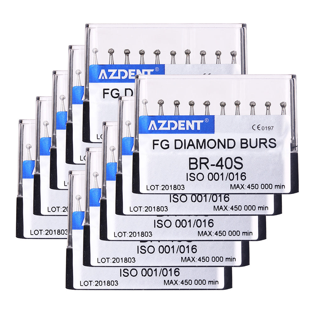 AZDENT FG Diamond Burs BR-40S 10pcs/Box-azdentall.com