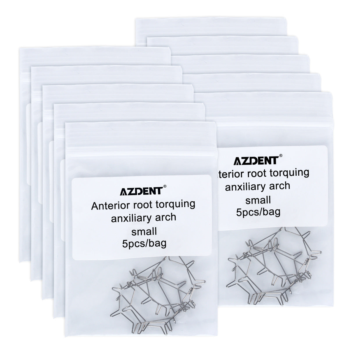 10pcs AZDENT Anterior Root Torquing Auxiliary Arch Small 5pcs/Bag - azdentall.com