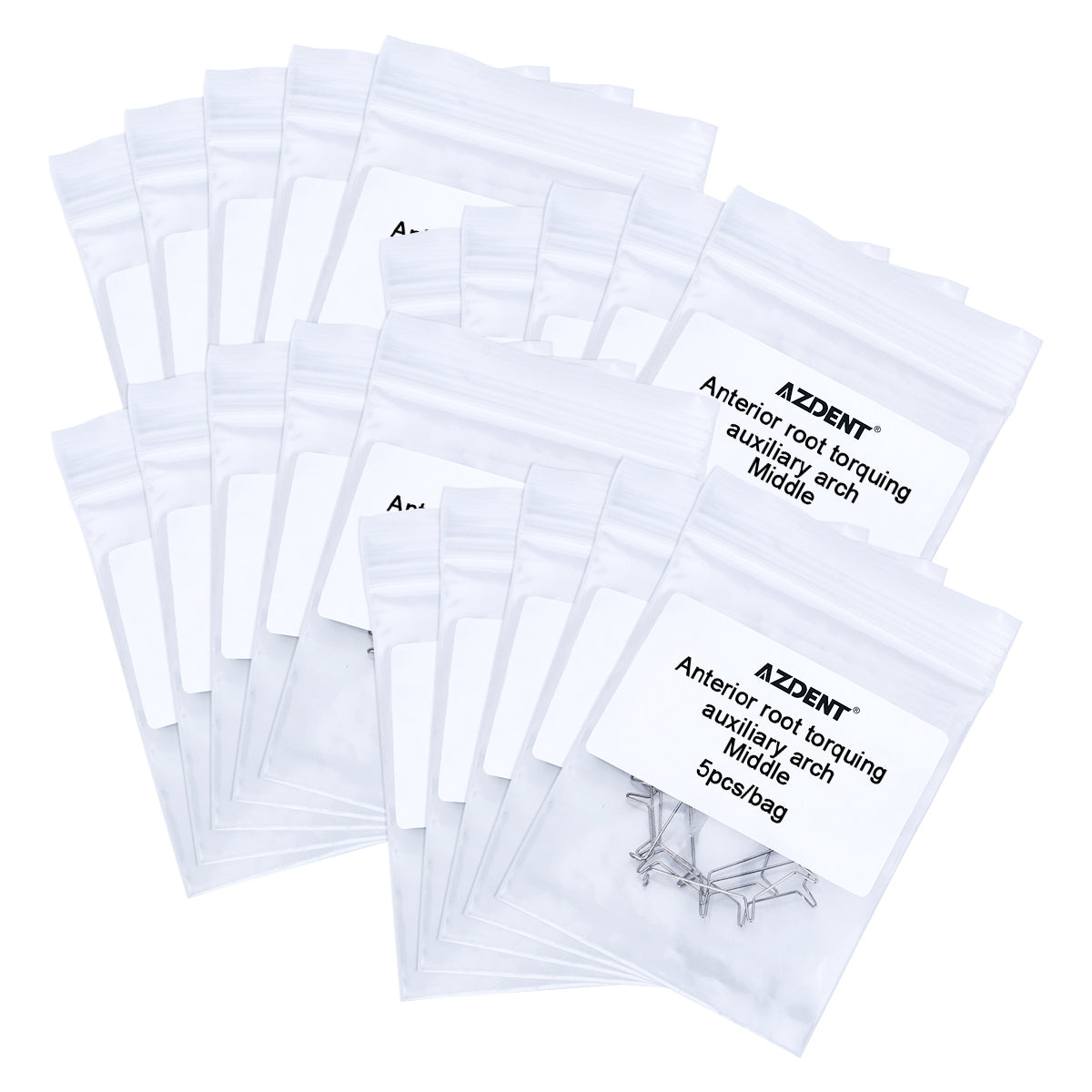 10 bags AZDENT Anterior Root Torquing Auxiliary Arch Middle 5pcs/Bag - azdentall.com