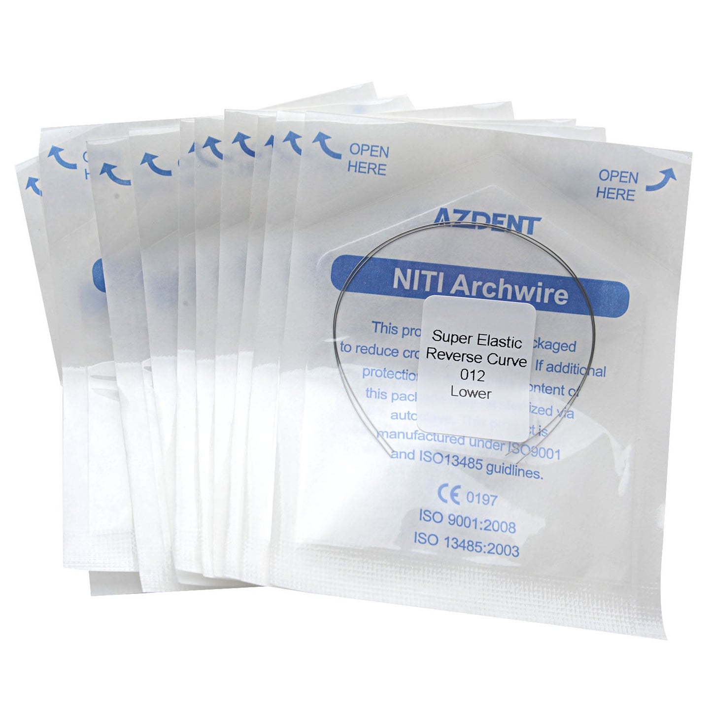 AZDENT Archwire Niti Reverse Curve Round Full Size 2pcs/Pack-azdentall.com