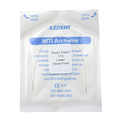 AZDENT Archwire NiTi Super Elastic Colored Coated Ovoid Round Full Size 1pcs/Pack