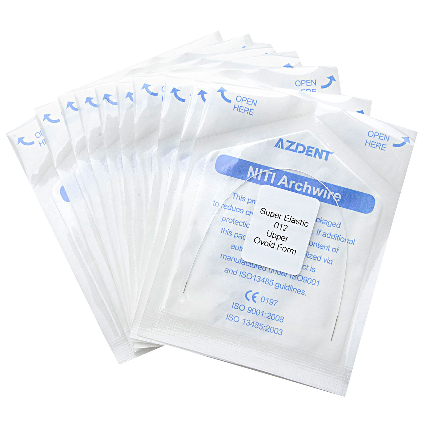 AZDENT Archwire NiTi Super Elastic Colored Coated Ovoid Round Full Size 1pcs/Pack-azdentall.com