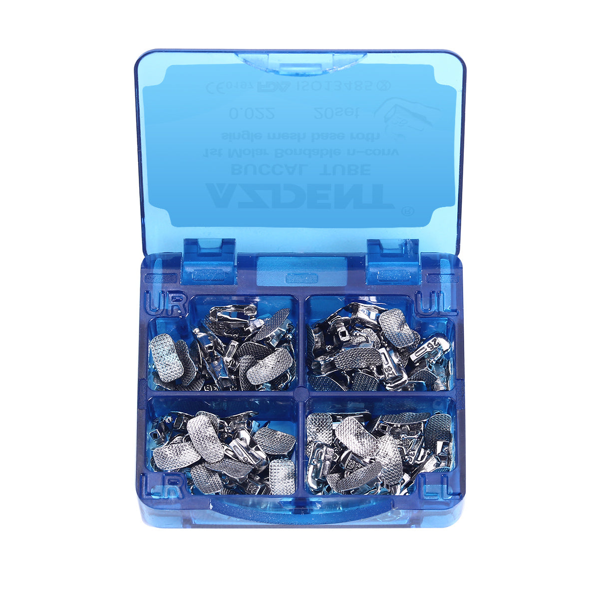 AZDENT Dental Orthodontic Buccal Tube 1st Molar Bondable Split Non-Convertible Roth 0.022 20Sets/Box - azdentall.com