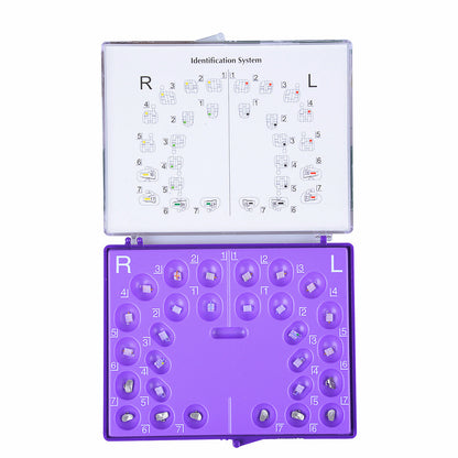 AZDENT Dental Orthodontic Ceramic Bracket Positioning Monocrystalline Sapphire Buccal Tube Mini Roth/MBT 0.022 345Hooks 28pcs/Kit - azdentall.com