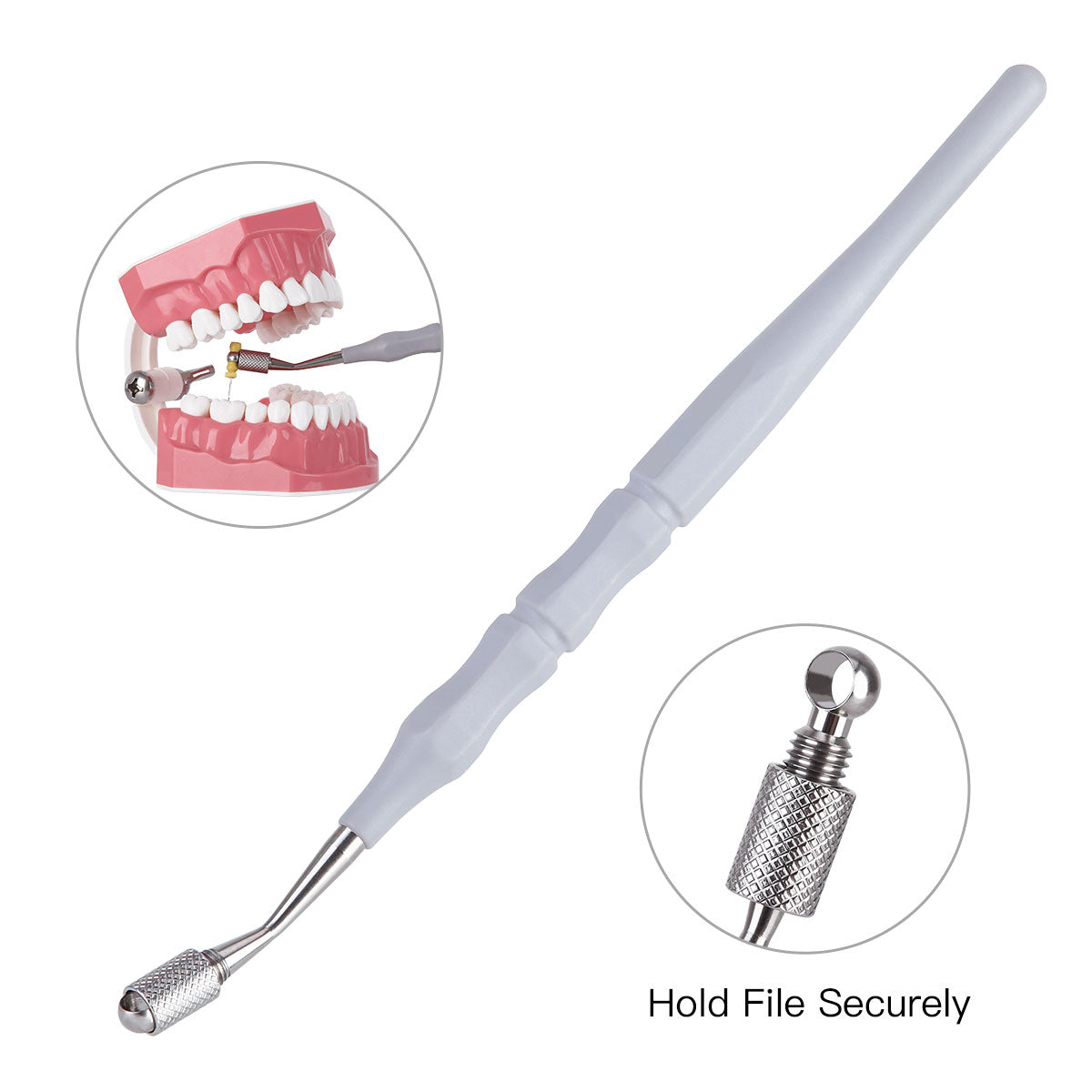 Dental Files Holder Hand Use Posterior Root Canal Clip Grey-azdentall.com