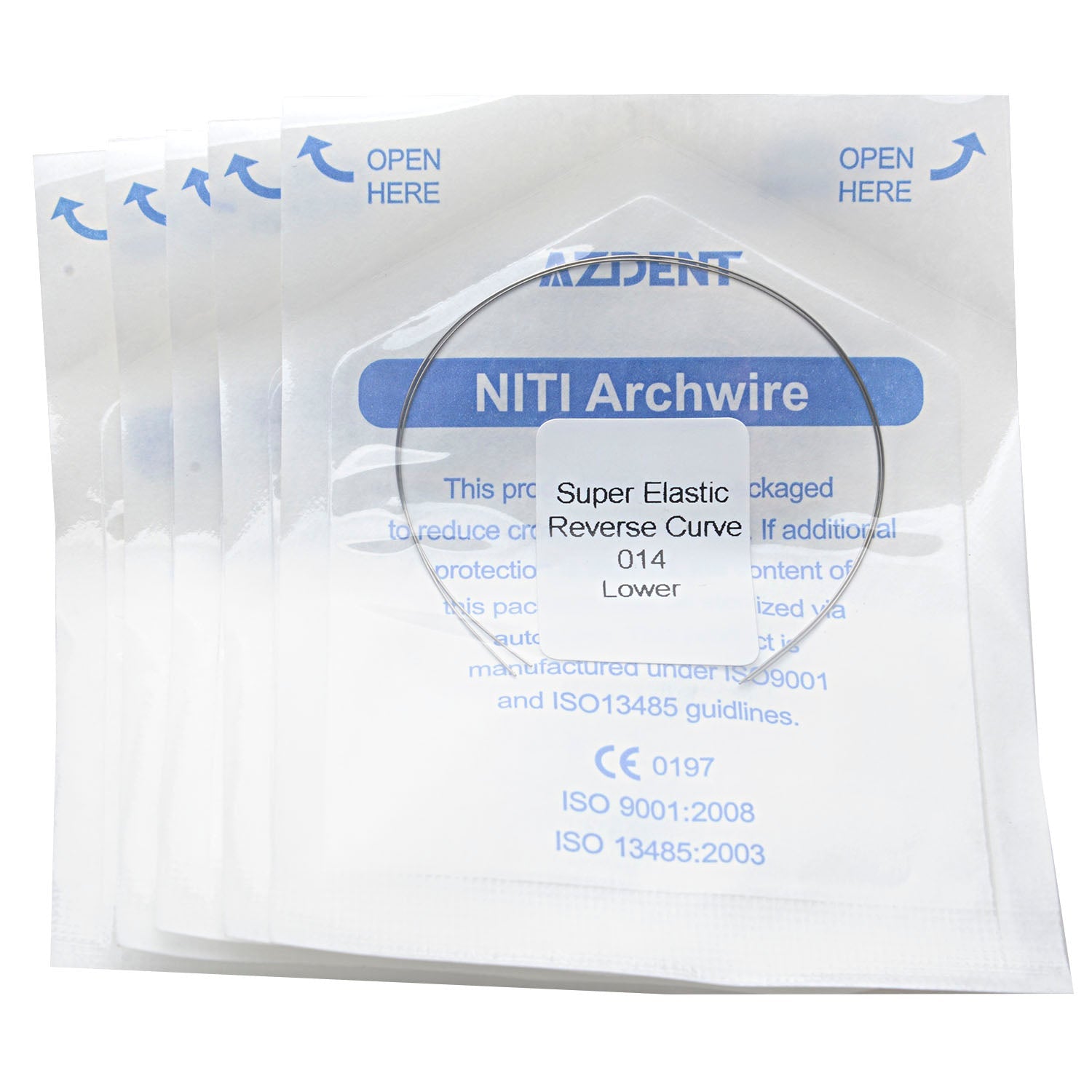 AZDENT Archwire Niti Reverse Curve Round Full Size 2pcs/Pack-azdentall.com