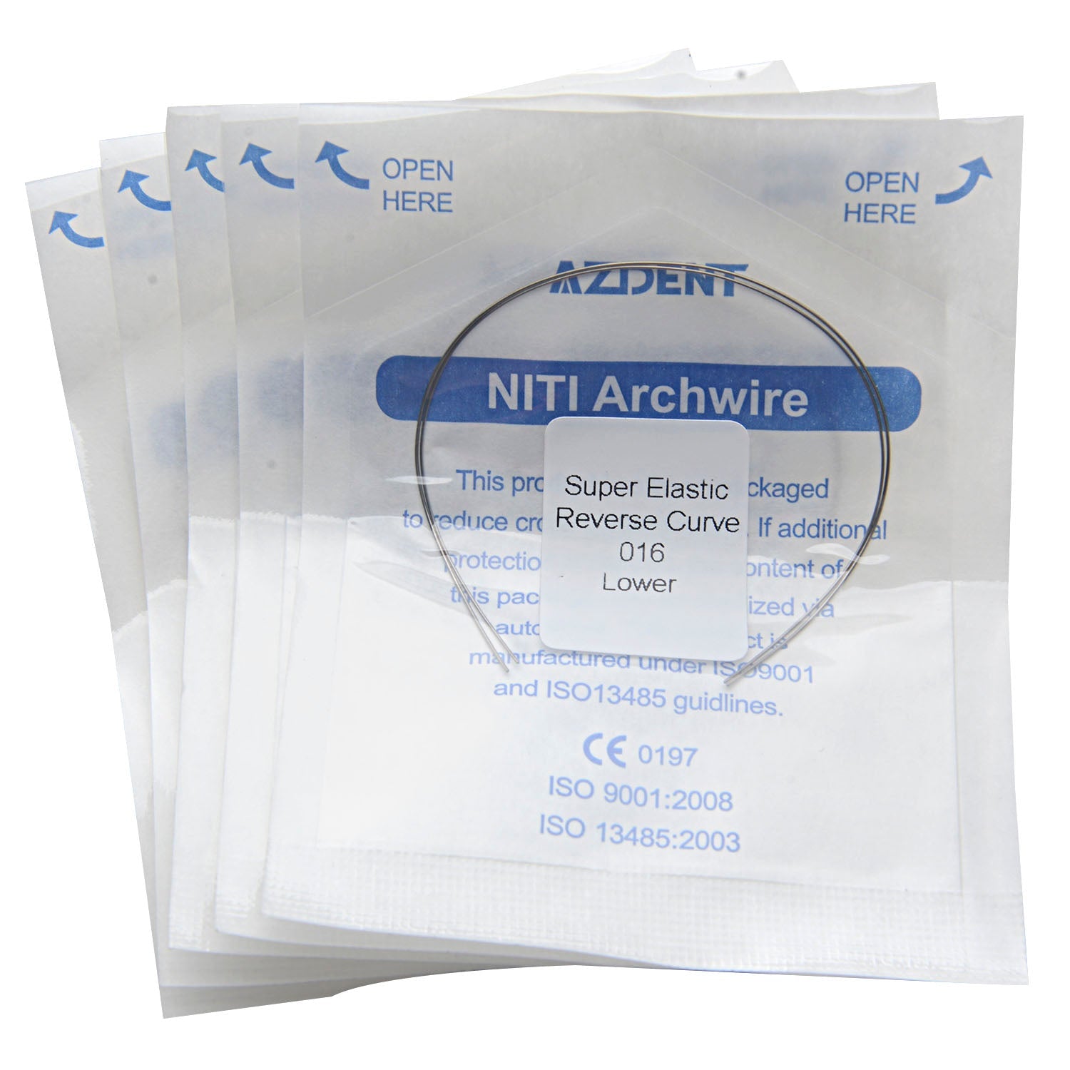 AZDENT Archwire Niti Reverse Curve Round Full Size 2pcs/Pack-azdentall.com