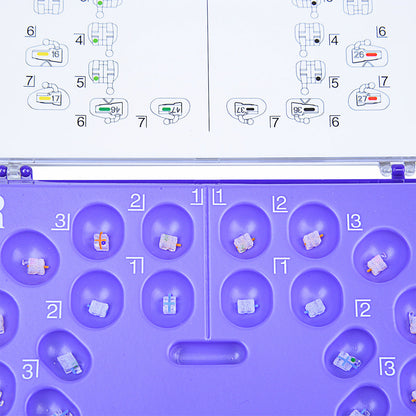 AZDENT Dental Orthodontic Ceramic Bracket Positioning Monocrystalline Sapphire Buccal Tube Mini Roth/MBT 0.022 345Hooks 28pcs/Kit - azdentall.com