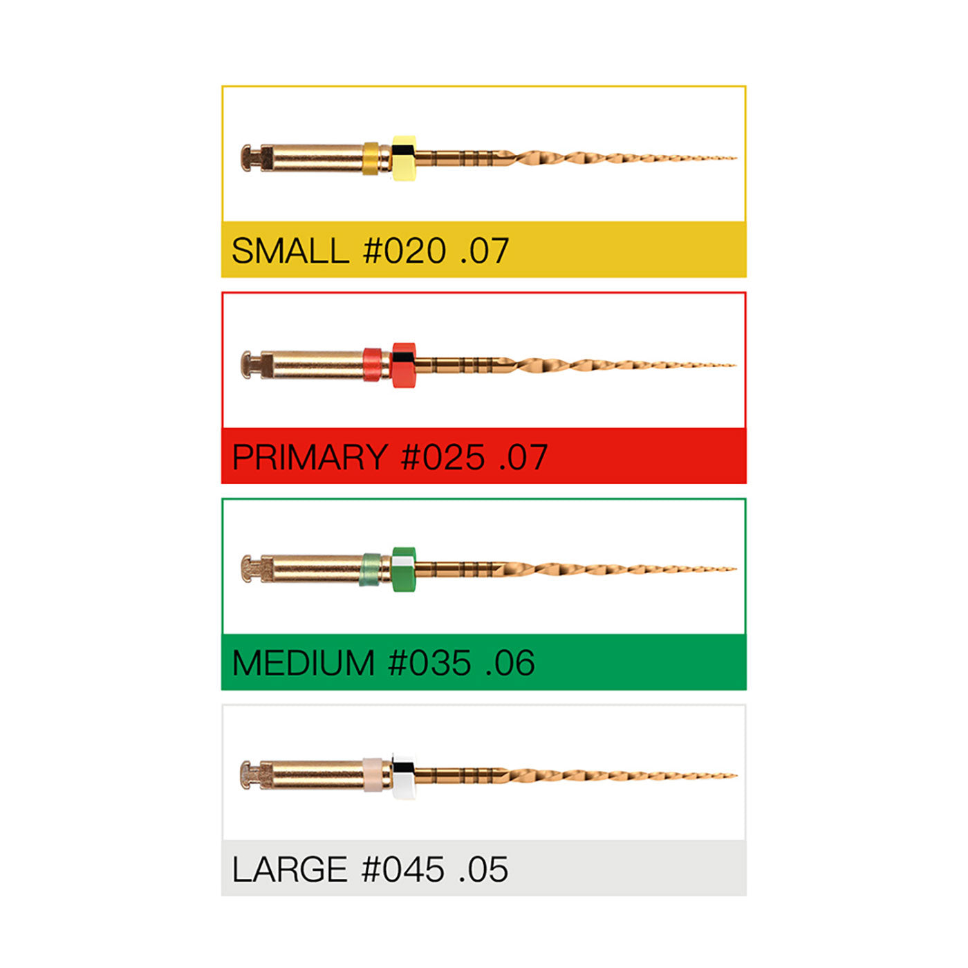 AZDENT Dental Niti Rotary Engine Files Reciprocating Root Canal 25mm 4Pcs/Pack-azdentall.com