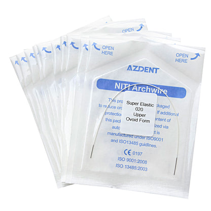 AZDENT Archwire NiTi Super Elastic Colored Coated Ovoid Round Full Size 1pcs/Pack