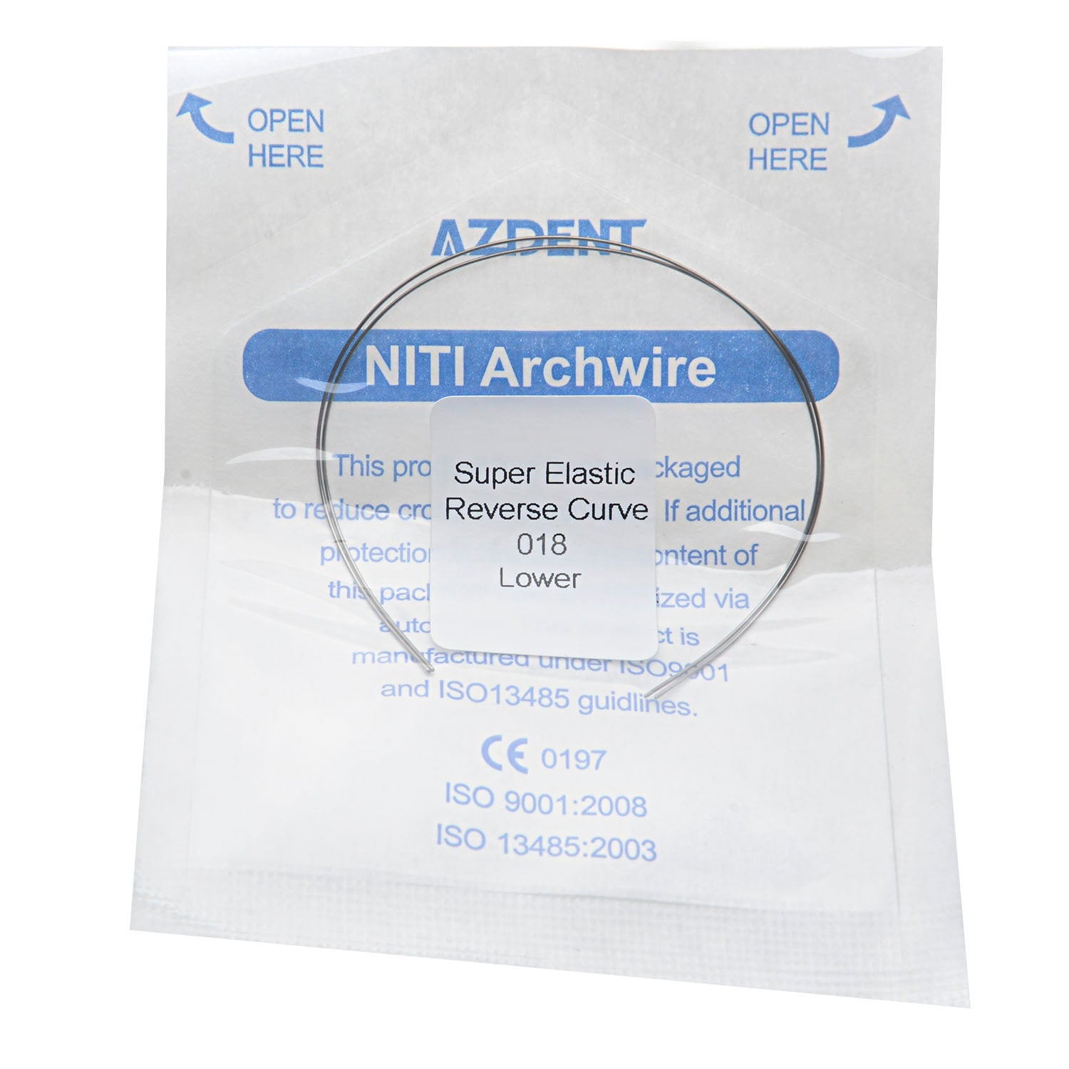 AZDENT Archwire Niti Reverse Curve Round Full Size 2pcs/Pack-azdentall.com