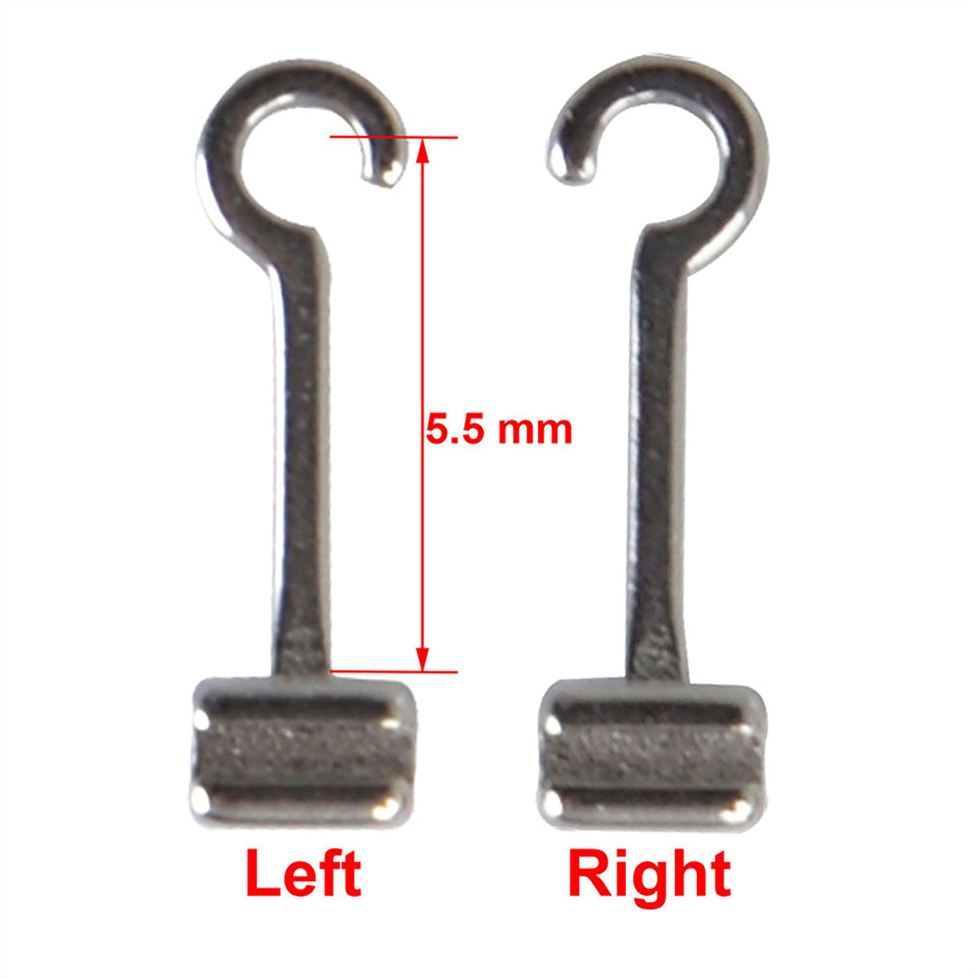 AZDENT Crimpable Hooks Long Curved Right / Left 0.022 5.5mm 10pcs/Bag - azdentall.com